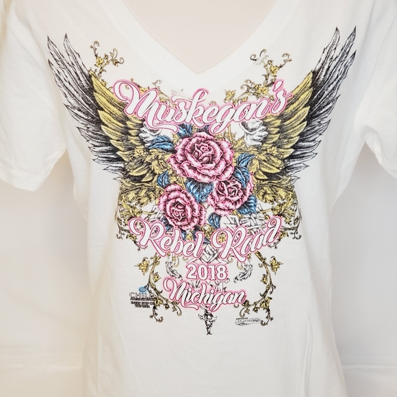 Muskegon's Rebel Road Rally 2018 Michigan Tee - Picture 1 of 7